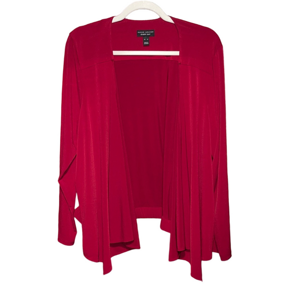Susan Graver Sweaters - Susan Graver Vibrant Red Women's Cardigan
